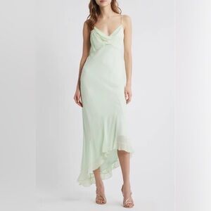 LoveShackFancy high-low slip dress